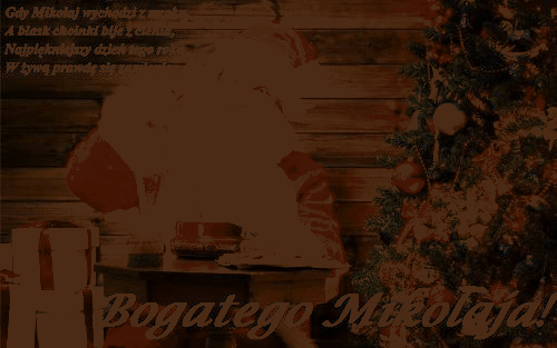 Mikołaj odbierający telefon z życzeniami